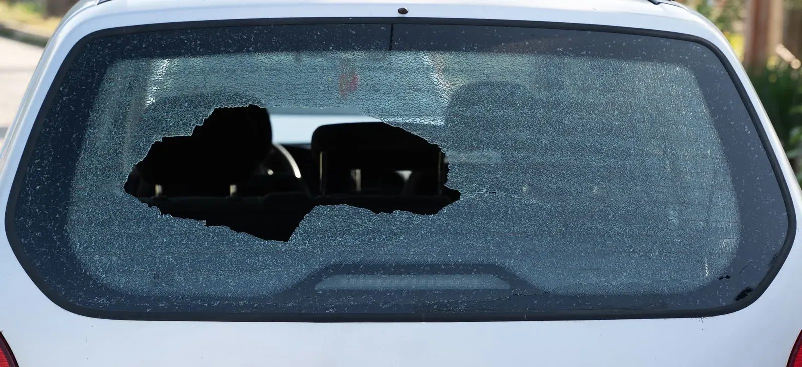Rear window damage